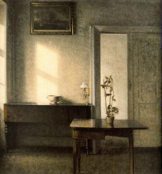 威爾漢姆 哈莫脩依 Interior with a Potted Plant 威爾漢姆 哈莫脩依 Interior with a Potted Plant